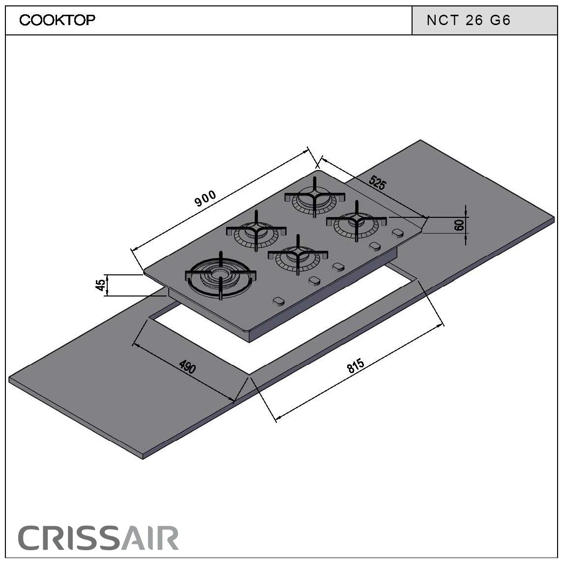 Cooktop a Gás NCT 26 G6