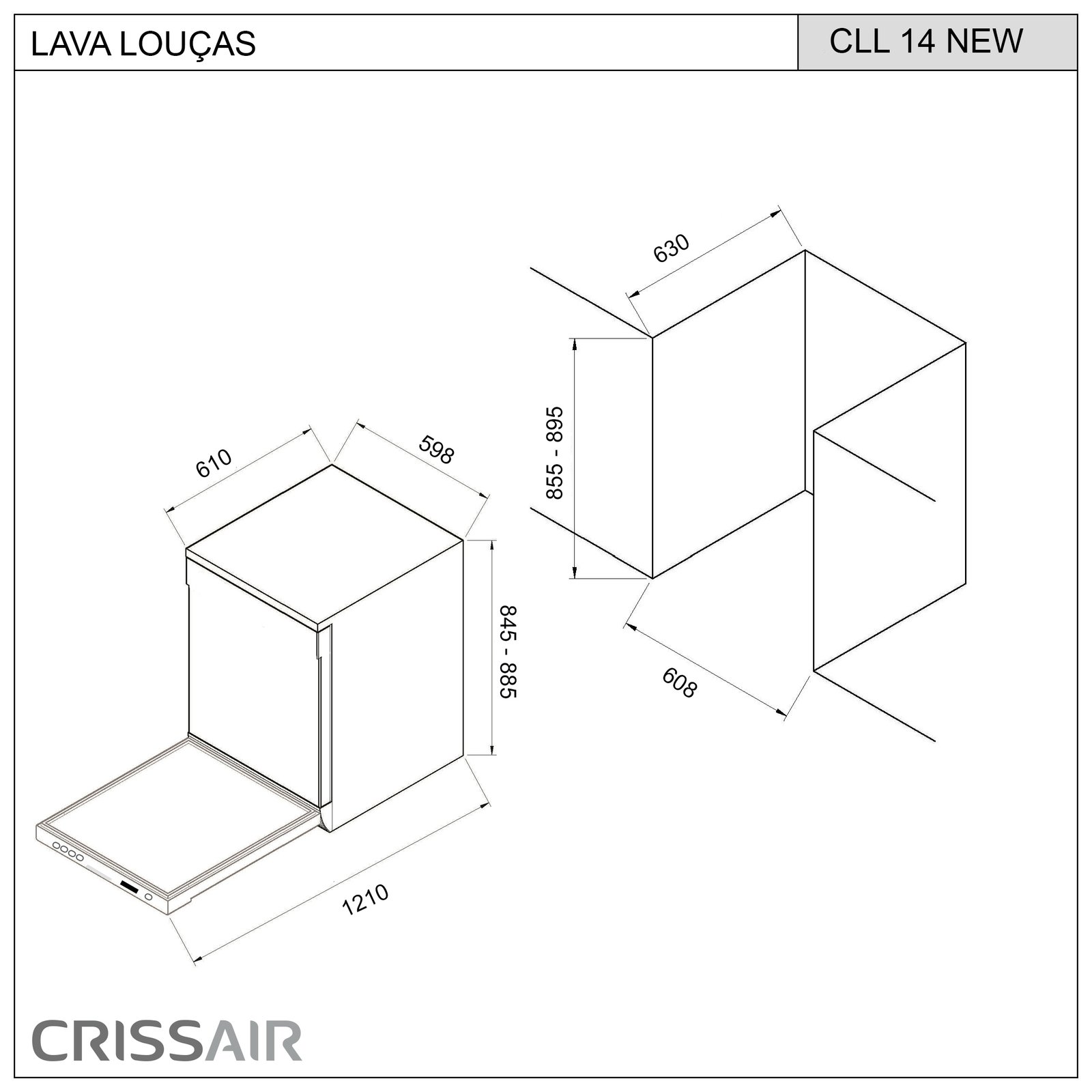 Lava Louças Freestand (CLL 14 NEW)