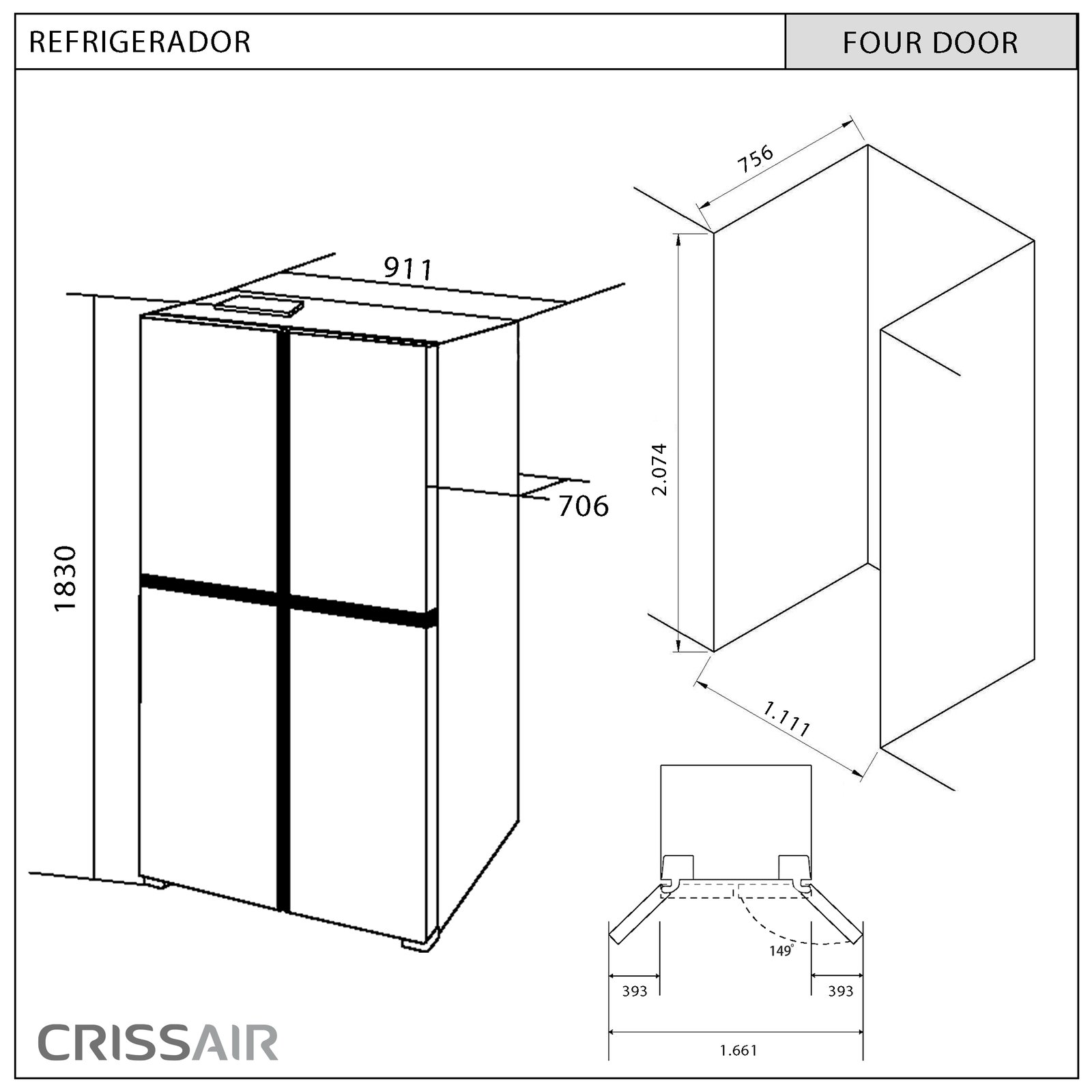 REFRIGERADOR FOUR DOOR - RFD 540